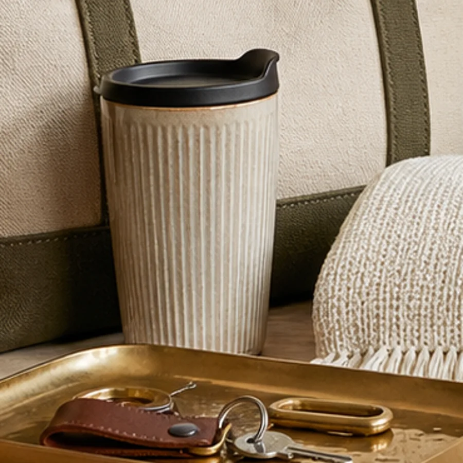 Ribbed Travel Mug